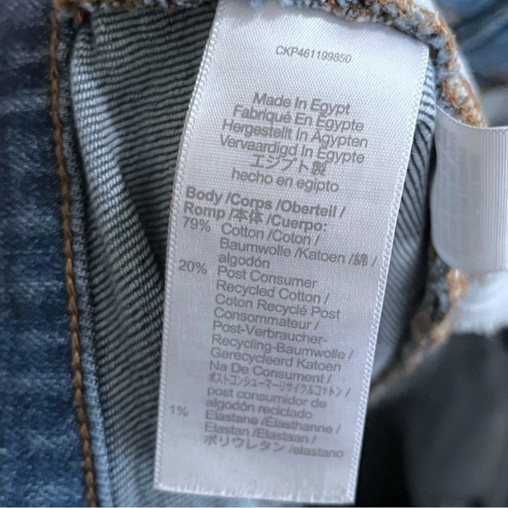 Madewell The Perfect Vintage Straight Leg Crop Medium Wash Distressed Jeans 32P - Picture 8 of 8